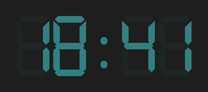 The Digital clock style