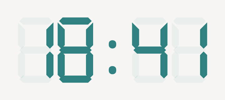 The Digital clock style