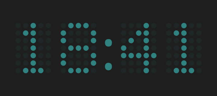 The Dot matrix clock style