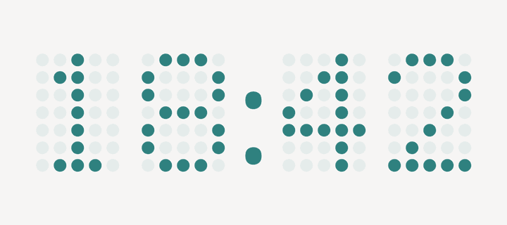 The Dot matrix clock style