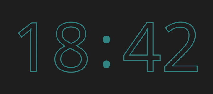 The Outline clock style